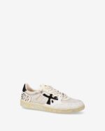 Sneakers Premiata Donna in Pelle Avorio e Borchie art. Bskt Clayd 7661 - immagine 2