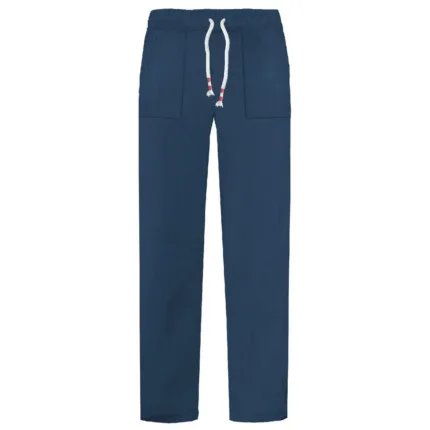 Pantalone In Cotone con Coulisse  Mc2 Saint Barth Blu art. Calais Cotton Goffer 61 Blue Navy