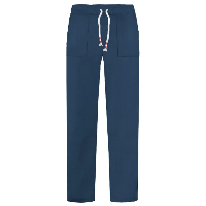 Pantalone In Cotone con Coulisse  Mc2 Saint Barth Blu art. Calais Cotton Goffer 61 Blue Navy, foto 1 di 1