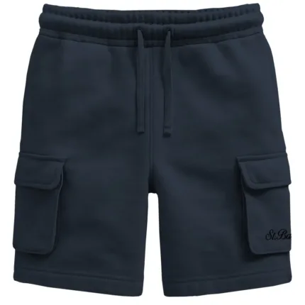 Bermuda Felpa Cargo In Cotone Garzato Mc2 Saint Barth Blu art. Cargy SB 61 EMB