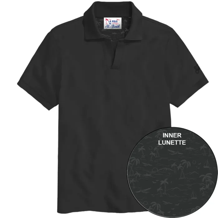 Polo Skipper in Cotone Mc2 Saint Barth Nera art. Charles Piquet 00 Black, foto 1 di 1
