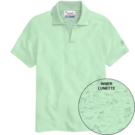 Polo Skipper in Cotone Mc2 Saint Barth Verde Acqua art. Charles Piquet 55 Mint