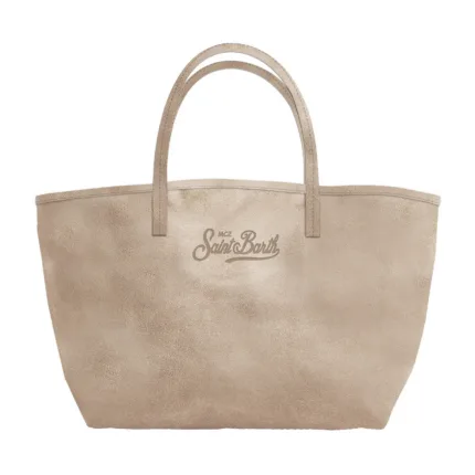 Borsa A Spalla Media  Mc2 Saint Barth In Suede Beige art. City Bag Mid Suede 11 Beige