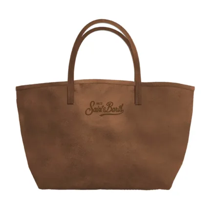 Borsa A Spalla Media Mc2 Saint Barth In Suede Cammello art. City Bag Mid Suede 19 Camel