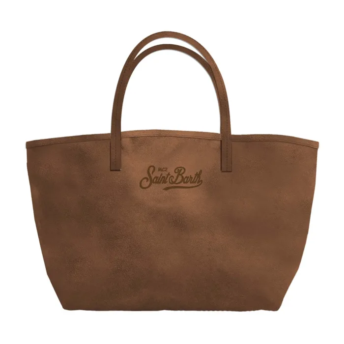 Borsa A Spalla Media Mc2 Saint Barth In Suede Cammello art. City Bag Mid Suede 19 Camel, foto 1 di 1