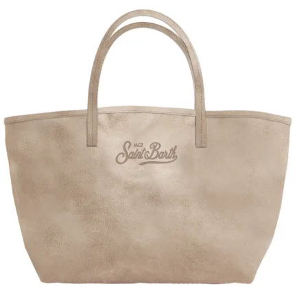 Borsa A Spalla Grande Mc2 Saint Barth in Suede Beige art. City Bag Suede  11 Beige