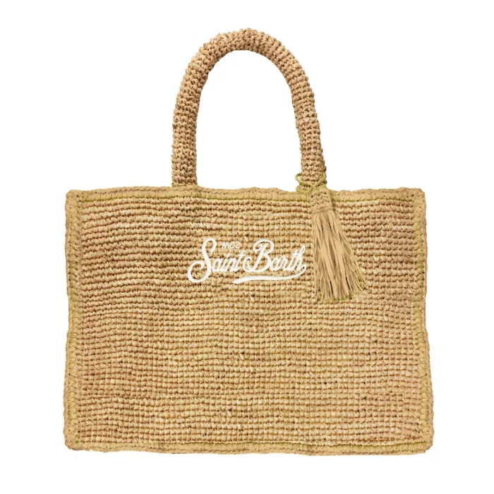 Borsa a Mano Media Mc2 Saint Barth Beige art. Colette Raffia 11 Essential EMB, foto 1 di 1