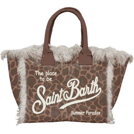 Borsa a Mano Media con Tracolla Mc2 Saint Barth Marrone art. Colette Giraffe Skin 18
