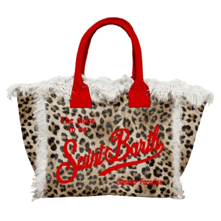 Borsa a Mano Media con Tracolla Mc2 Saint Barth Stampa Maculata art. Colette Sand Leopard 0041