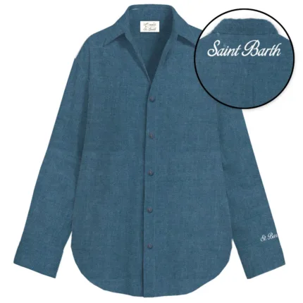 Camicia Mc2 Saint Barth in Denim art. Cristal Chambray M SB EMB