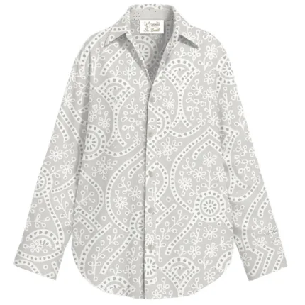 Camicia Mc2 Saint Barth in Sangallo Bianca art. Cristal Sangallo Linewave Embry 01