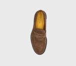 Mocassino Penny Uomo Doucal's In Camoscio Beige Scuro Fondo Antiscivolo Art. DU2528SIEWUF009TC05 - immagine 3