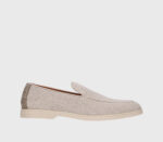 Mocassino Uomo Doucal's In Lino Beige con Fondo Gomma Bianco Art. DU3413NWMAUPY824GC15