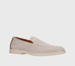 Mocassino Uomo Doucal's In Lino Beige con Fondo Gomma Bianco Art. DU3413NWMAUPY824GC15 - immagine 4