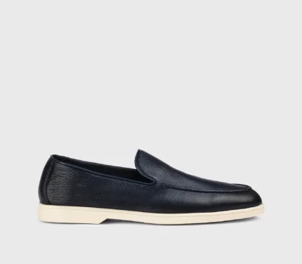 Mocassino Uomo Doucal's In Pelle Blu con Fondo Gomma Bianco Art. DU3413NWMAUY054GB00