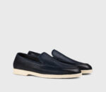 Mocassino Uomo Doucal's In Pelle Blu con Fondo Gomma Bianco Art. DU3413NWMAUY054GB00 - immagine 3