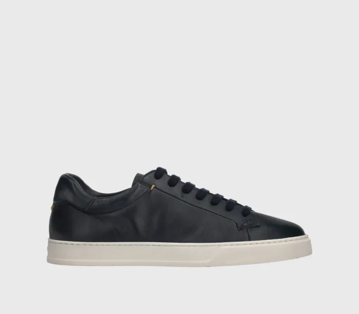 Sneakers Uomo Doucal's In Pelle Liscia Blu e Fondo Bianco Art. DU3552SPENUF281EB00, foto 1 di 4