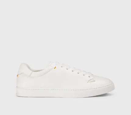 Sneakers Uomo Doucal's In Pelle Liscia Bianca e Fondo Bianco Art. DU3552SPENUF281EW11