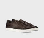 Sneakers Uomo Doucal's In Pelle Liscia Testa di Moro e Fondo Bianco Art. DU3552SPENUF282EM00 - immagine 2