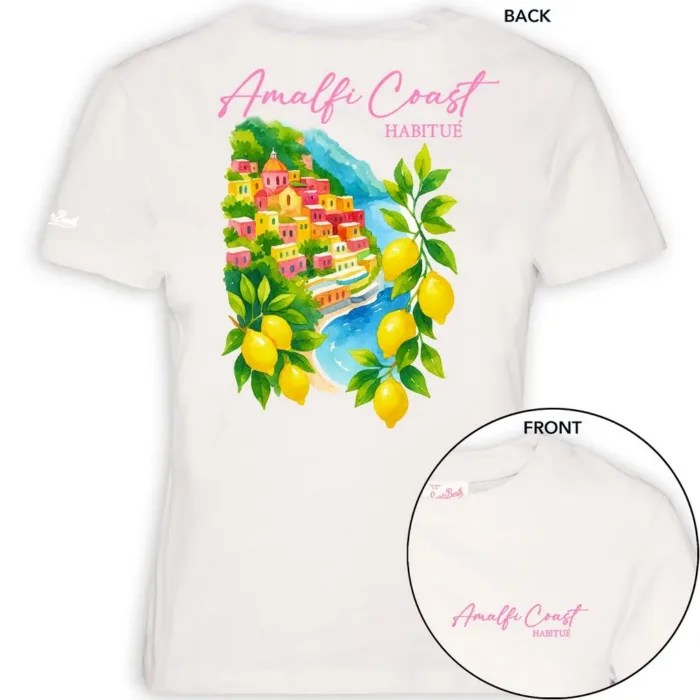 T-shirt Mc2 Saint Barth Bianca art. Emilie Amalfi Habitue 10, foto 1 di 1