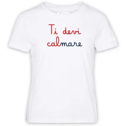 T-shirt Mc2 Saint Barth Bianca art. Emilie Calmare 01N Emb