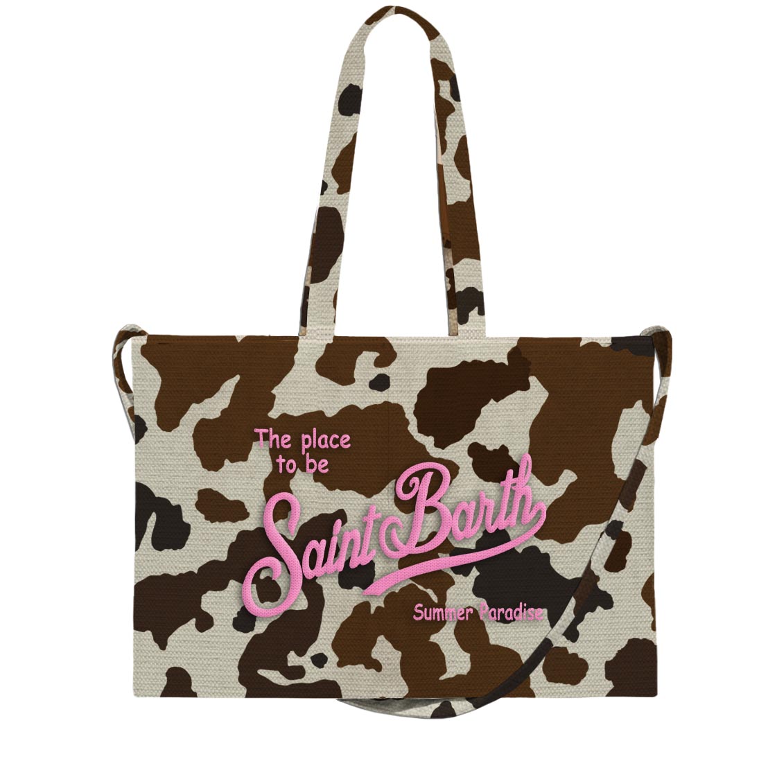 ESSENTIAL BAG N CANVAS_COW SKIN 21 Borsa Mc2 Saint Barth Muccata art. Essential Bag N Canvas Cow Skin 21 - immagine 1