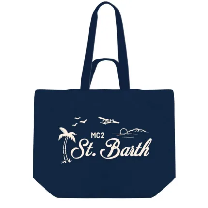 Borsa Mc2 Saint Barth in Cotone Denim Scuro art. Essential Beach Cotton 6110