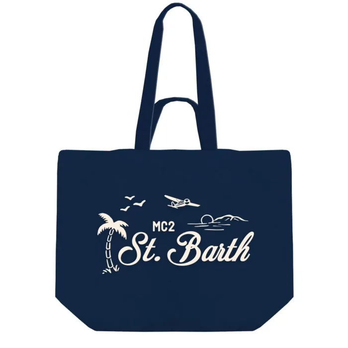 Borsa Mc2 Saint Barth in Cotone Denim Scuro art. Essential Beach Cotton 6110, foto 1 di 1