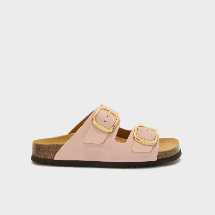 Sandalo Mules Scholl in Camoscio Rosa 3,5 cm art. Noelle F00734 1048, foto 1 di 4