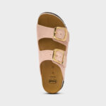 Sandalo Mules Scholl in Camoscio Rosa 3,5 cm art. Noelle F00734 1048 - immagine 3