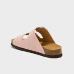 Sandalo Mules Scholl in Camoscio Rosa 3,5 cm art. Noelle F00734 1048 - immagine 4