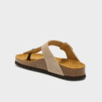 Sandalo Infradito Scholl in Camoscio Beige 3,5 cm art. Anais F00740 2361 - immagine 4