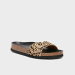 Sandalo Monofascia Scholl in Cavallino Leopardato 3,5 cm art. Kathleen F30064 1850 - immagine 2