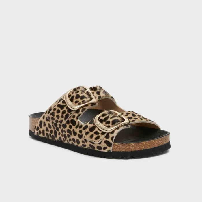 Sandalo Mules Scholl in Cavallino Leopardato 3,5 cm art. Noelle F30067 1850, foto 2 di 3