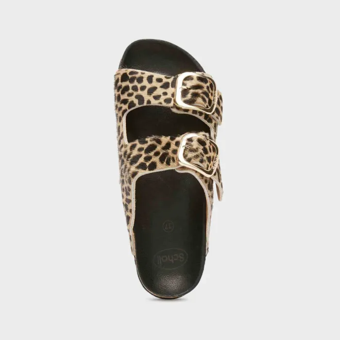 Sandalo Mules Scholl in Cavallino Leopardato 3,5 cm art. Noelle F30067 1850, foto 3 di 3