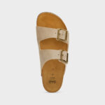 Sandalo Mules Uomo Scholl in Camoscio Taupe 4 cm art. Julien F32579 2361 - immagine 2