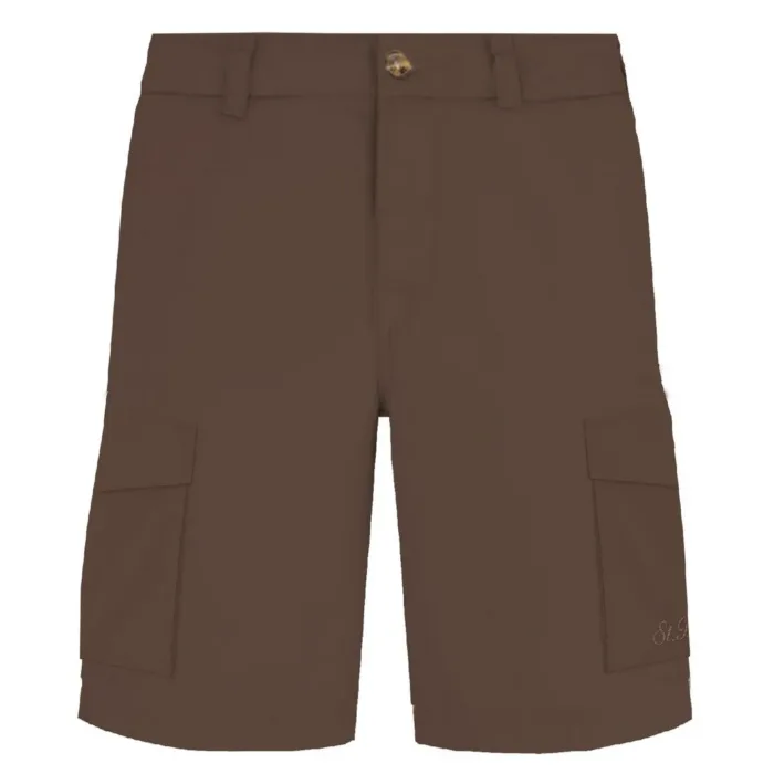Bermuda In Cotone con Tasconi Mc2 Saint Barth Testa di Moro art. Freeport Pocket Cotton 18H Dark Brown, foto 1 di 1