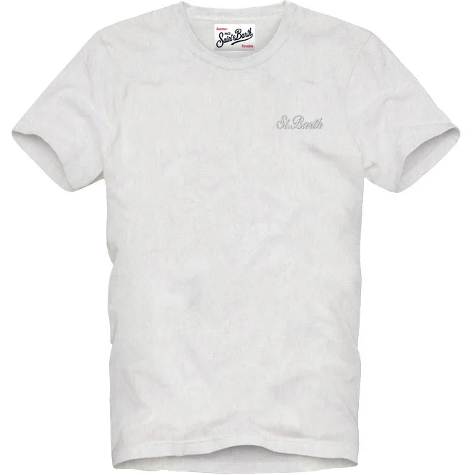 T-shirt in Spugna Mc2 Saint Barth Bianca art. Gary Terry SB 01N EMB, foto 1 di 1