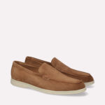 Mocassino Uomo Premiata Mille885 in Camoscio Beige Cammello Art. Glasgow Velour Sigaro - immagine 3