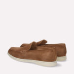 Mocassino Uomo Premiata Mille885 in Camoscio Beige Cammello Art. Glasgow Velour Sigaro - immagine 4