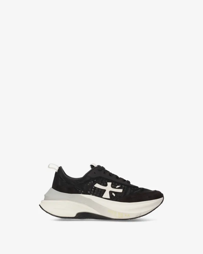 Sneakers Premiata Donna in Camoscio e Nylon Nero art. Hill 8241, foto 1 di 5