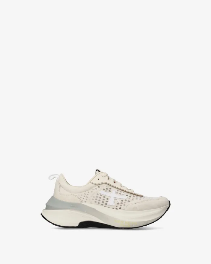 Sneakers Premiata Donna in Camoscio Beige Sabbia Chiaro art. Hill 8242, foto 1 di 5