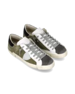 Sneakers Uomo Philippe Model  Paris Prsx in Tela Verde,Spoiler Nero e Linguetta in Camoscio art. PRLU DX03 - immagine 2