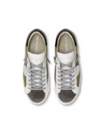 Sneakers Uomo Philippe Model  Paris Prsx in Tela Verde,Spoiler Nero e Linguetta in Camoscio art. PRLU DX03 - immagine 3