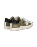 Sneakers Uomo Philippe Model  Paris Prsx in Tela Verde,Spoiler Nero e Linguetta in Camoscio art. PRLU DX03 - immagine 4