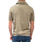 Polo Skipper Senza Bottoni Filippo De Laurentiis in Crepe Cotton color Tortora art. PL0MCSK CR14R 511 - immagine 3