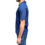 Polo Skipper Senza Bottoni Filippo De Laurentiis in Crepe Cotton color Blu Cobalto art. PL0MCSK CR14R 851 - immagine 2