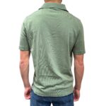 Polo Skipper Senza Bottoni Filippo De Laurentiis in Crepe Cotton color Verde Salvia art. PL0MCSK CR14R 520 - immagine 3