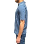 Polo Skipper Senza Bottoni Filippo De Laurentiis in Crepe Cotton Blu Avio art. PL0MCSK CR14R 870 - immagine 2