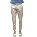 Pantaloni In Cotone con Elastico in vita e Tasca a Filo Michael Coal Beige Sabbia art. Brad One More Size 2563 Capri